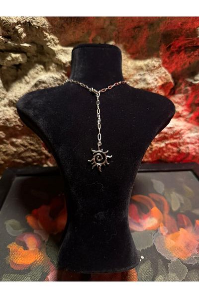LAİKA Spiral Sun Steel Y Necklace 60 cm