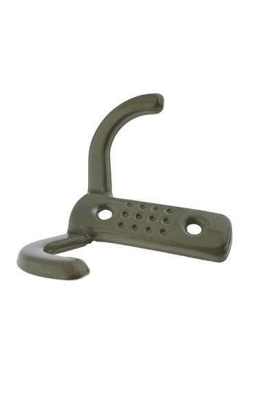 OEM Cuier din metal pentru mobila sau perete, cu 2 agatatori de 2 cm, 2 orificii, 85 x 57 x 30 mm, bej