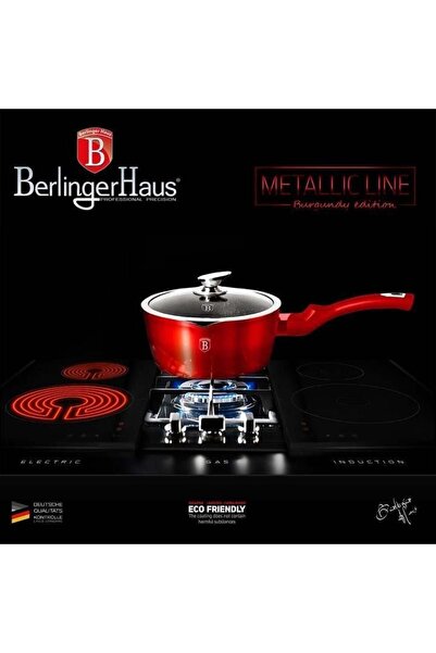 Berlinger Haus Marbled pot with lid Burgundy Metalic Line Berlinger Haus BH 1525N