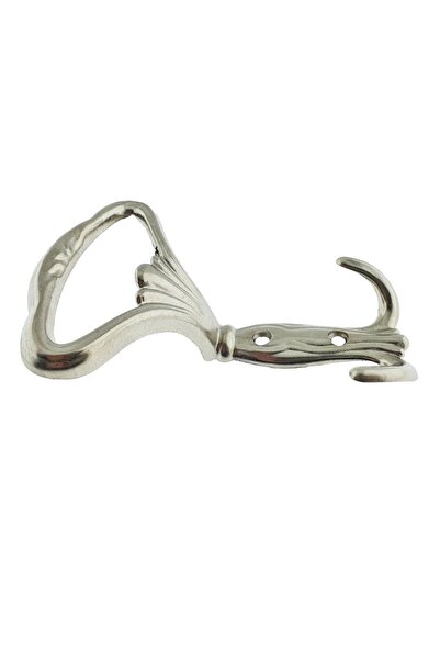 OEM Metal hanger for furniture or wall, with 3 hooks, 2 holes, 145x95x40 mm, antique gold