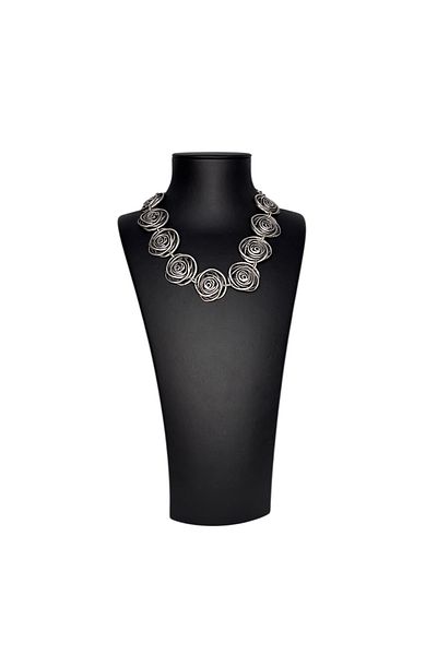 Smyrna Silver Plated Zamak Necklace (Round Flower Necklace)