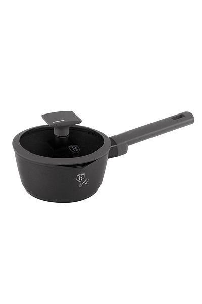 Berlinger Haus Oală pentru sos cu capac 16 cm 1,2 l antracit bh 8118, înveliș antiaderent, gri