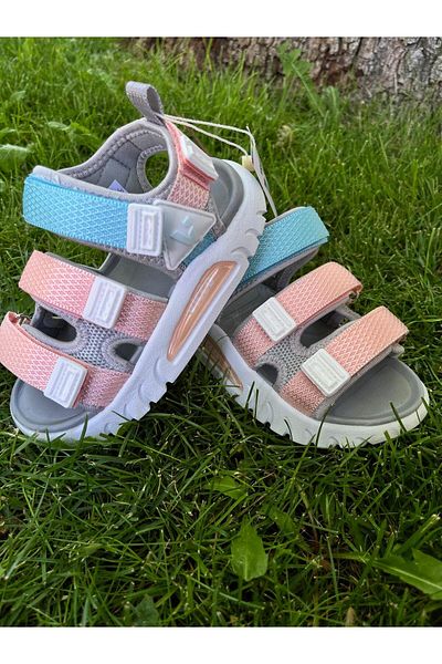 Vicco Size 26-35 Three Stripes Lightweight Non-Slip Sole Girls-Boys Sandals
