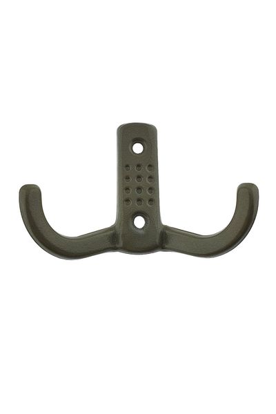 OEM Cuier din metal pentru mobila sau perete, cu 2 agatatori de 2 cm, 2 orificii, 85 x 57 x 30 mm, bej