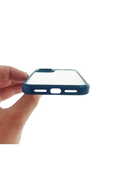 OEM Husa spate Color Shock pentru protectie Samsung Galaxy S24, cu rama albastra