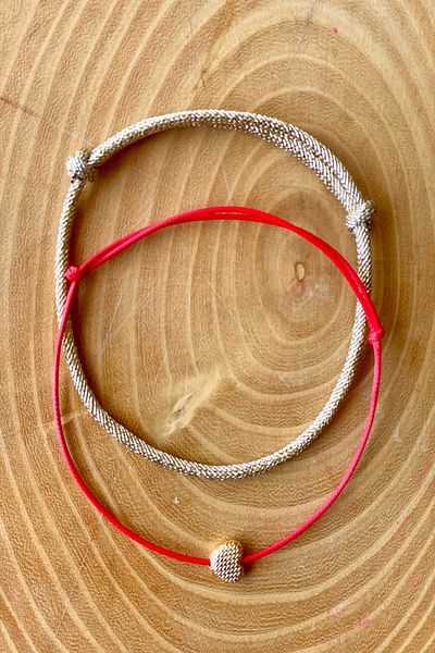 Shepidi 2-Piece Gold Rope and Heart-Shaped Anklet