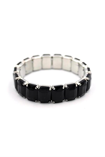 teknoparkx Elastic stone bracelet - black