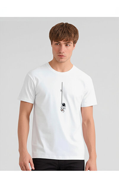 UNİSEX Oversize Astronot Baskılı T-shirt