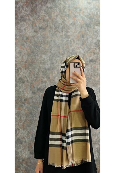 PİRAMİT EKOSE ŞAL ANA RENK KIRMIZI ÇİZGİLİ