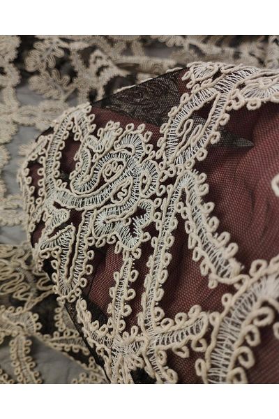 Kumaş Parça Lace in Black Color (Width 130 cm X Length 280 cm)