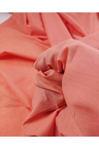 Kumaş Parça Cotton Voile in Sweet Pastel Melon Color (Width 140 cm X Length 290 cm)