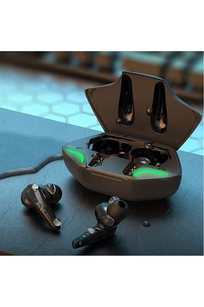 OEM Casti Wireless TWS Gaming Earphones G11, bluetooth V5.3, cu stat de incarcare, negre