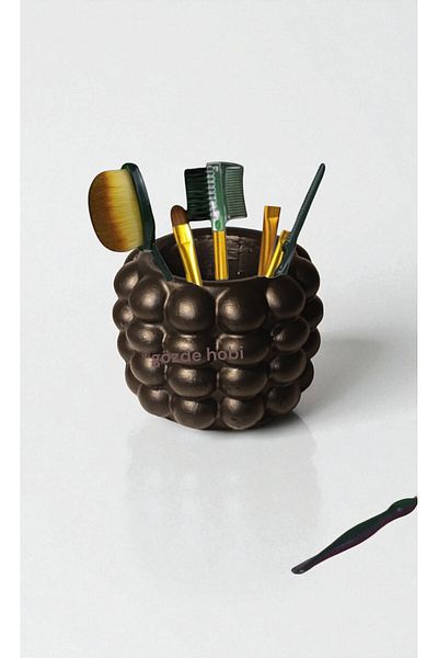 gözde hobi Bubble 4 Bubble Brush Makeup Brush and Bath Cosmetic Jewelry Organizer, Multi-Purpose Organizer