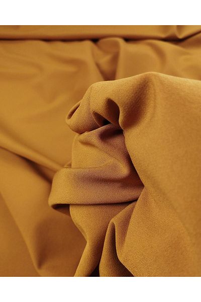 Kumaş Parça Διπλό κρεπ σε μουστάρδα χρώμα (Πλάτος 140 cm x Μήκος 210 cm)