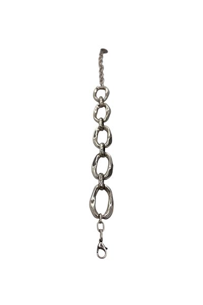 Smyrna Bracelet, Silver Plated, Adjustable, Unisex Bracelet (Rings)