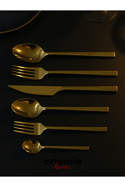 DMR LİFE Forever Gold 36 Pieces |   Cutlery Set |   Titanium Plating |   18/10 Stainless Steel