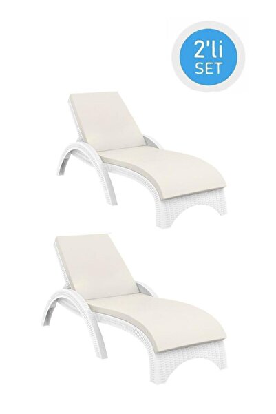 Omnipazar TRK-860 Siesta Fiji Bej Minderli Rattan Desenli Ayarlanabilir Lüks ...
