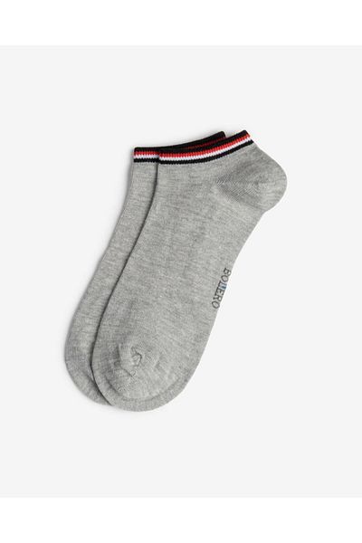 Bolero Seamless Men's Booties Gray Socks Colorful Hoops