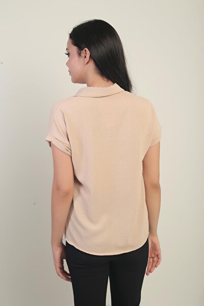 By Saygı Polo Neck Double Sleeve Ayrobin Blouse