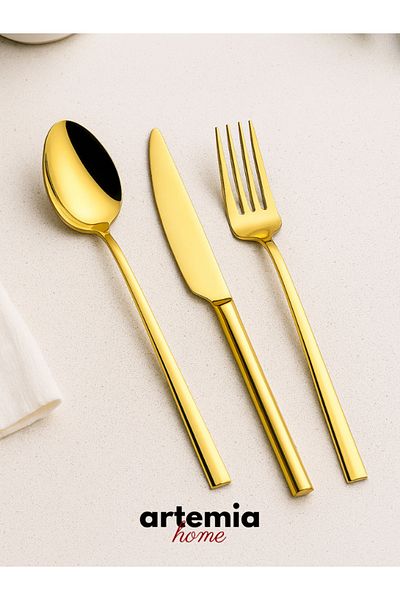 DMR LİFE Forever Gold 36 Pieces |   Cutlery Set |   Titanium Plating |   18/10 Stainless Steel