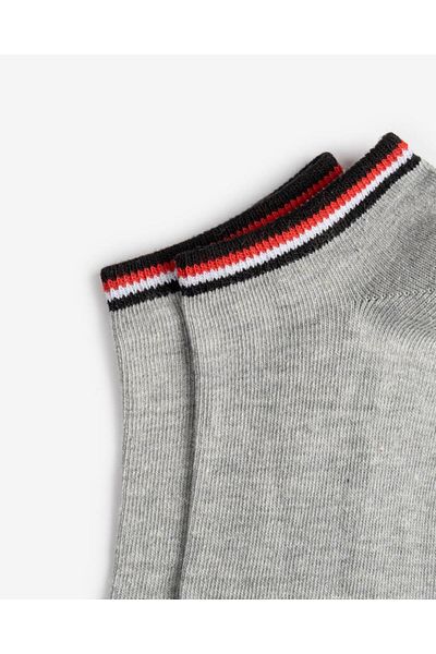 Bolero Seamless Men's Booties Gray Socks Colorful Hoops