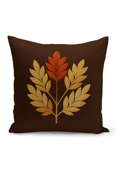 Bertille Home Husă de pernă imprimată digitală pe două părți (aspect de model de broderie Punch/Punch)