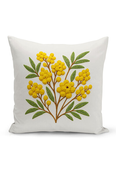 Bertille Home Çift Tarafı Dijital Baskılı Kırlent Kılıfı (Panç /Punch Nakış D...