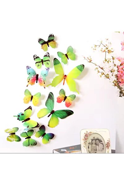 Alaa Butik Online 3d Pvc Kelebek Dekoratif 12 Adet