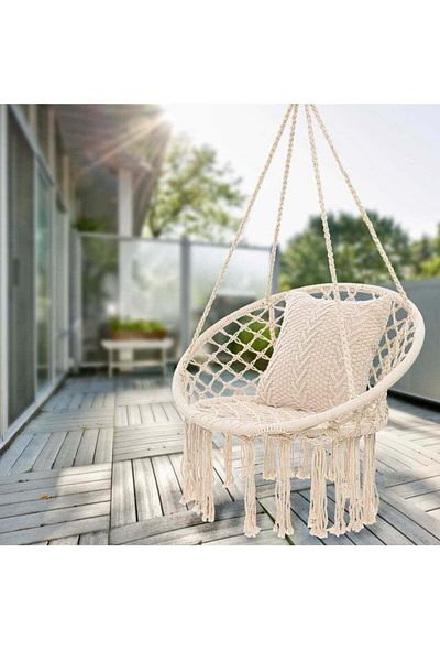Generic Outdoor circular rocking chair indoor dormitory children adult swinging hanging chair safety single