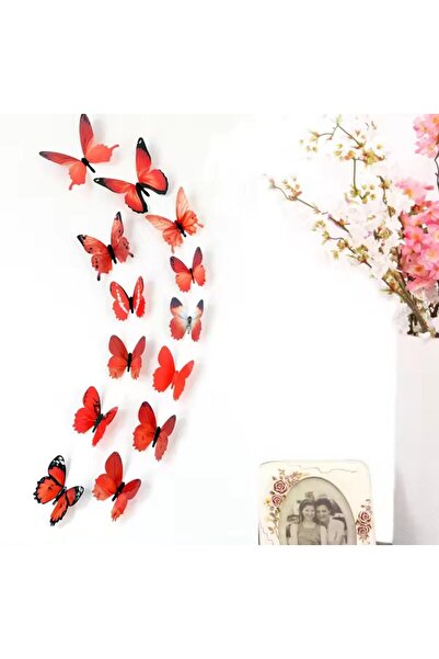 Alaa Butik Online 3d Pvc Kelebek Dekoratif 12 Adet