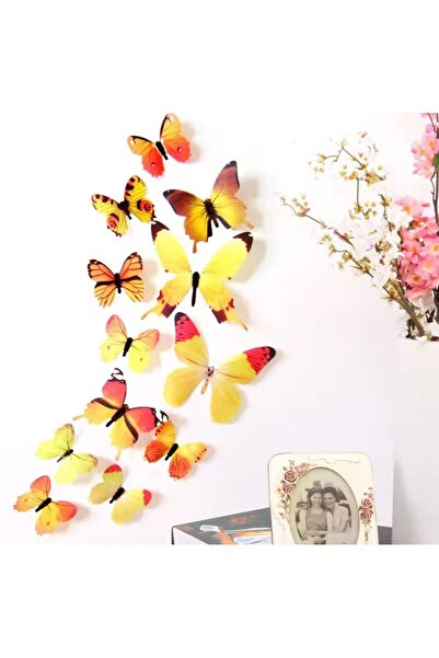 Alaa Butik Online 3d Pvc Kelebek Dekoratif 12 Adet
