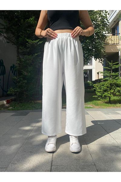 CLB COLLECTION Women's Loose Trousers with Elastic Waist