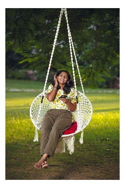 Generic Premium Hanging Cotton Rope Swing Chair with Cushion Accessories