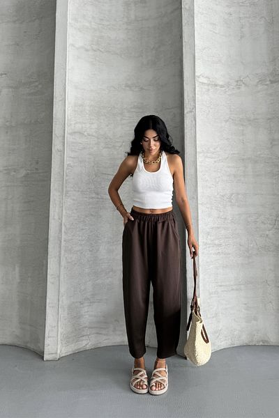 İstangül Butik Everyday Comfort Modal Fabric High Waist Comfortable Pants