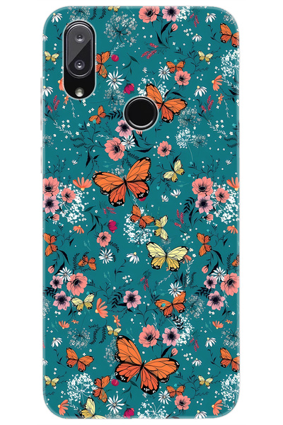 Vestel Venüs E5 Uyumlu Kılıf Desen Baskılı Silikon Kelebek STK:680 CP-Aek7AlE