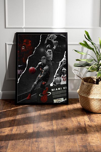 Saturn Pictură înrămată Jimmy Butler - Pictură poster NBA Miami Heat