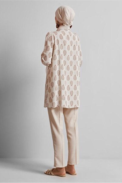 Alvina Patterned Linen Tunic 45590