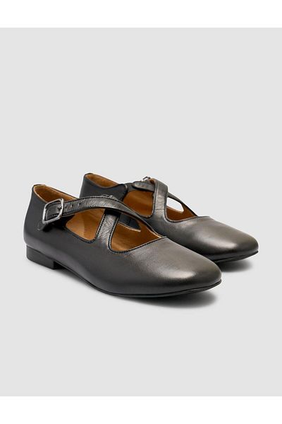 Cabani 100% Genuine Leather Black Women's Ballerinas