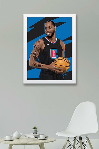 Saturn Επιτραπέζιο με κορνίζα Kawhi Leonard - Επιτραπέζια αφίσα μπάσκετ NBA