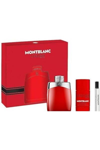 Montblanc Mont Blanc Legend Red (M) EDP 100ML + 7.5ML + 75G Deostick Set