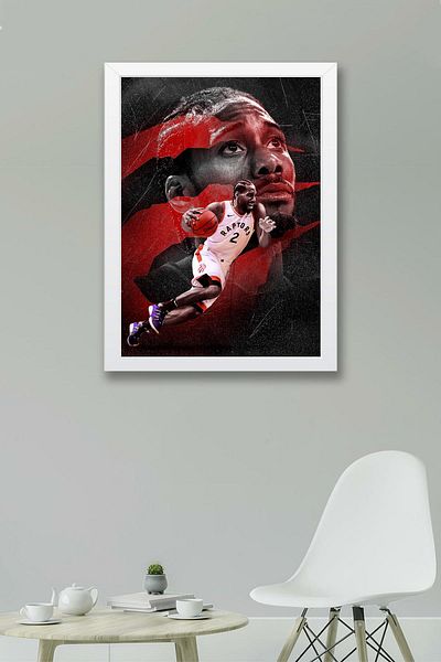 Saturn Επιτραπέζιο με κορνίζα Kawhi Leonard - Επιτραπέζια αφίσα μπάσκετ NBA