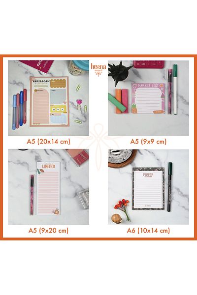 Hesna Natural Set of 4 Memo Pads