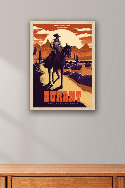 Saturn Επιτραπέζιο με κορνίζα Kevin Durant - Πίνακας αφίσας μπάσκετ NBA