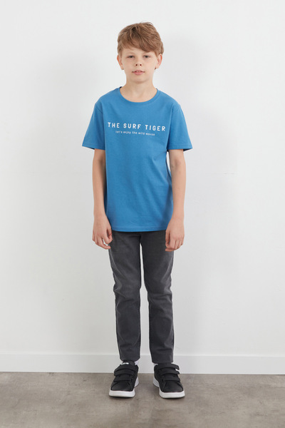 Fulla Moda Tricou pentru băiat 100% bumbac The Surf Tiger Printed