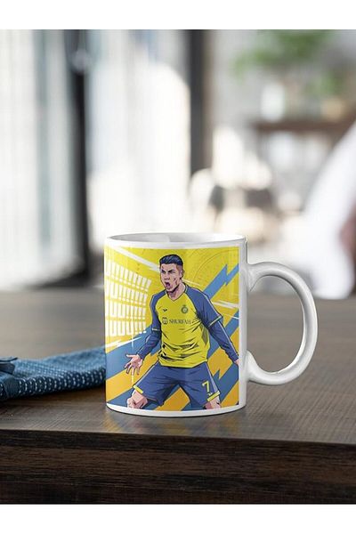 MECKSA Cristiano Ronaldo Al NASSR Goat Mug for Gifting/for Football Fans/for Ronaldo Fans 350ml