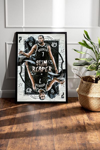 Saturn Επιτραπέζιο με κορνίζα Kevin Durant - Πίνακας αφίσας μπάσκετ NBA