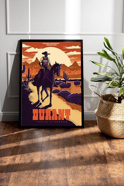 Saturn Επιτραπέζιο με κορνίζα Kevin Durant - Πίνακας αφίσας μπάσκετ NBA