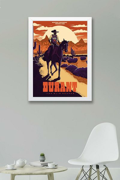 Saturn Pictură înrămată Kevin Durant - Pictură poster NBA de baschet