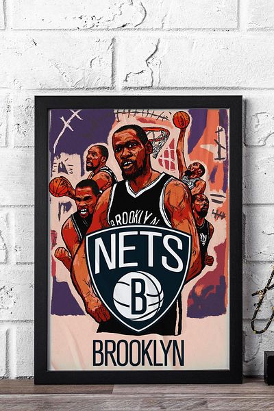 Saturn Pictură înrămată Kevin Durant - Pictură poster NBA de baschet