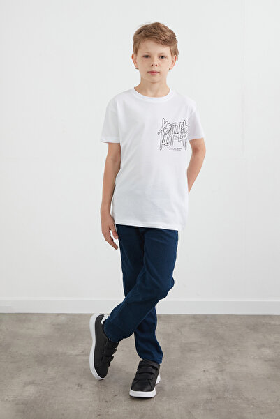 Fulla Moda Μπλουζάκι για αγόρι με στάμπα από 100% βαμβάκι